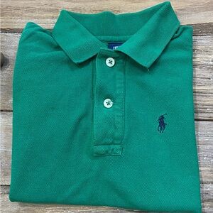 Vintage Polo by Ralph Lauren Boy’s Size‎ 6 Green Iconic Mesh Polo Shirt